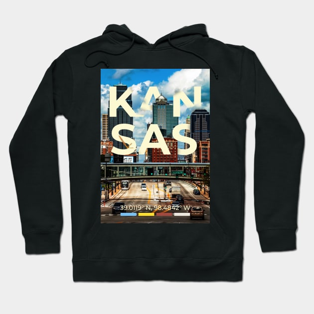 Kansas Travel poster Hoodie by mardavemardave